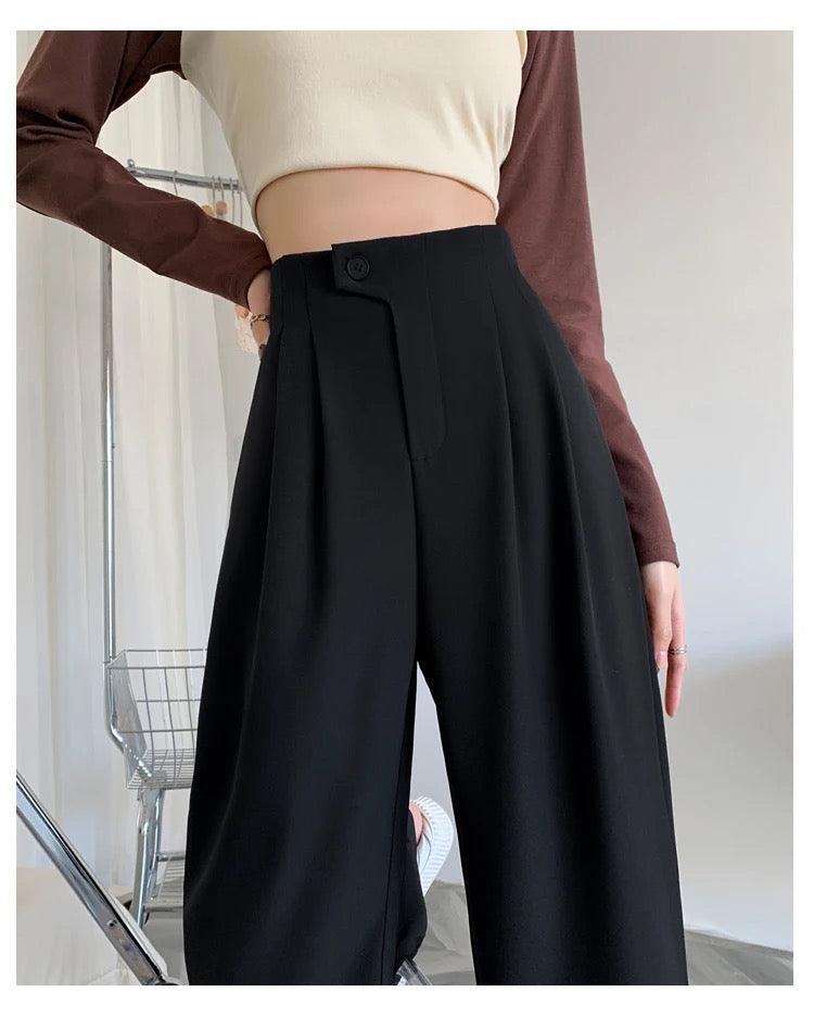 Redra Buttoned High Waist Pants