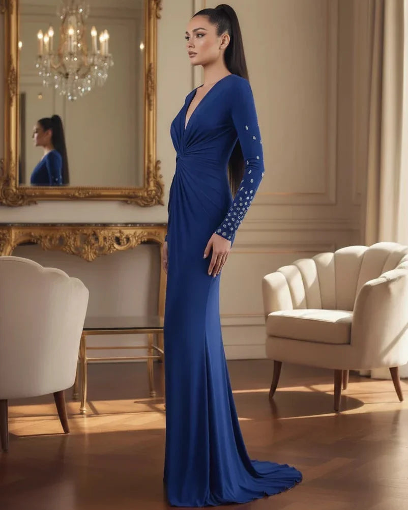 Tyra Embellished Slit Maxi Dress