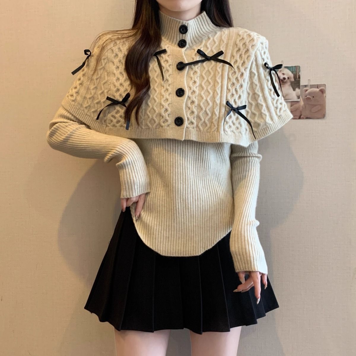 Adelie Luxe Sweater With Cape