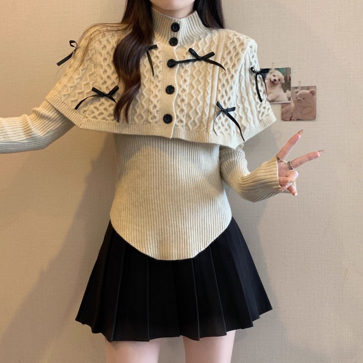 Adelie Luxe Sweater With Cape