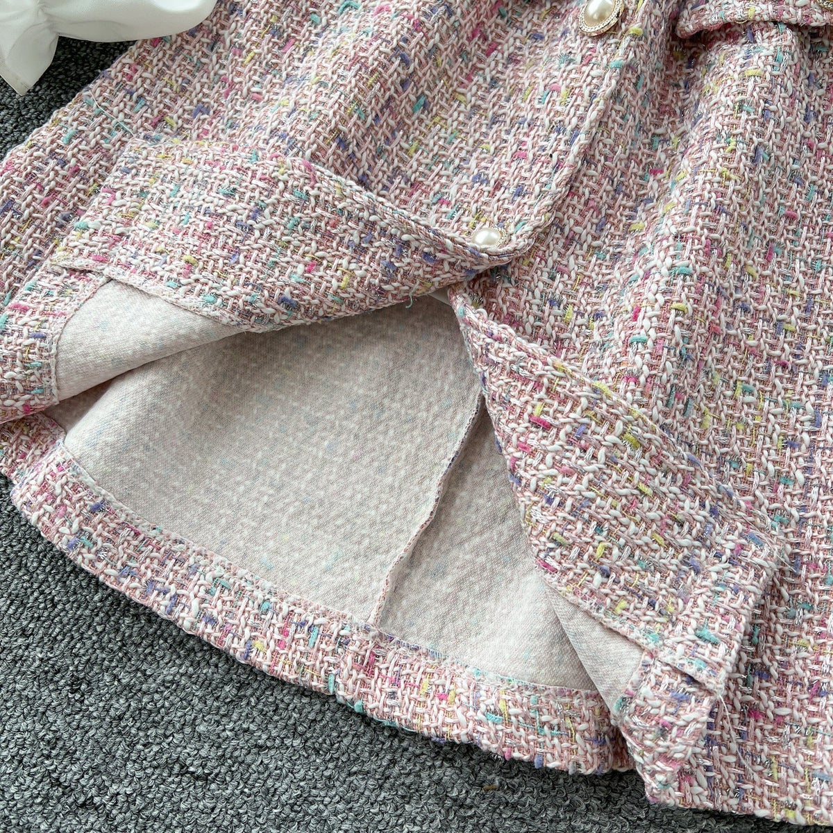 Celes Mini Tweed Dress With Shirt