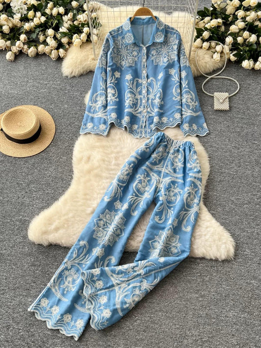 Giselle Summer coord Set In Blue