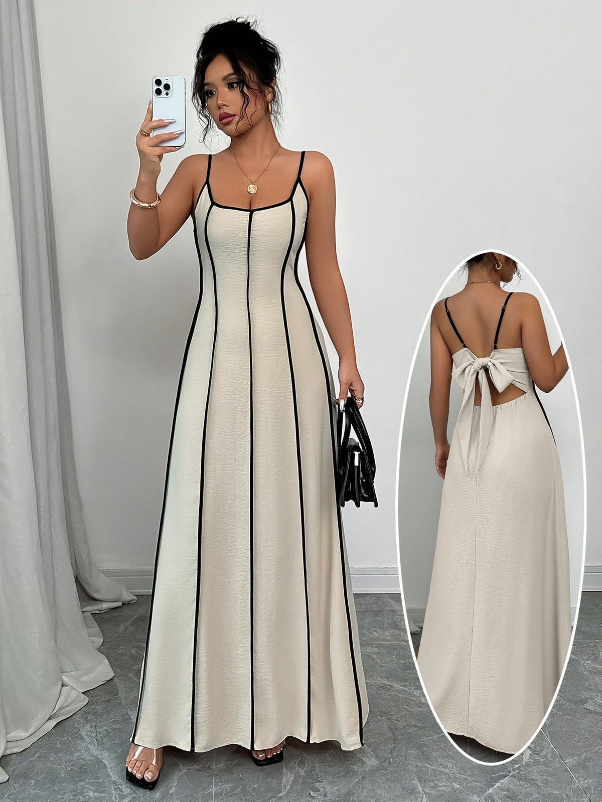 Harret Breezy Summer Dress in Beige