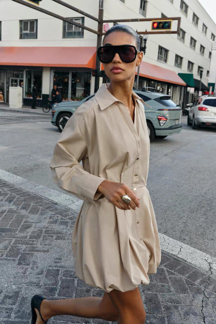 Manon Belted Shirt Mini Dress