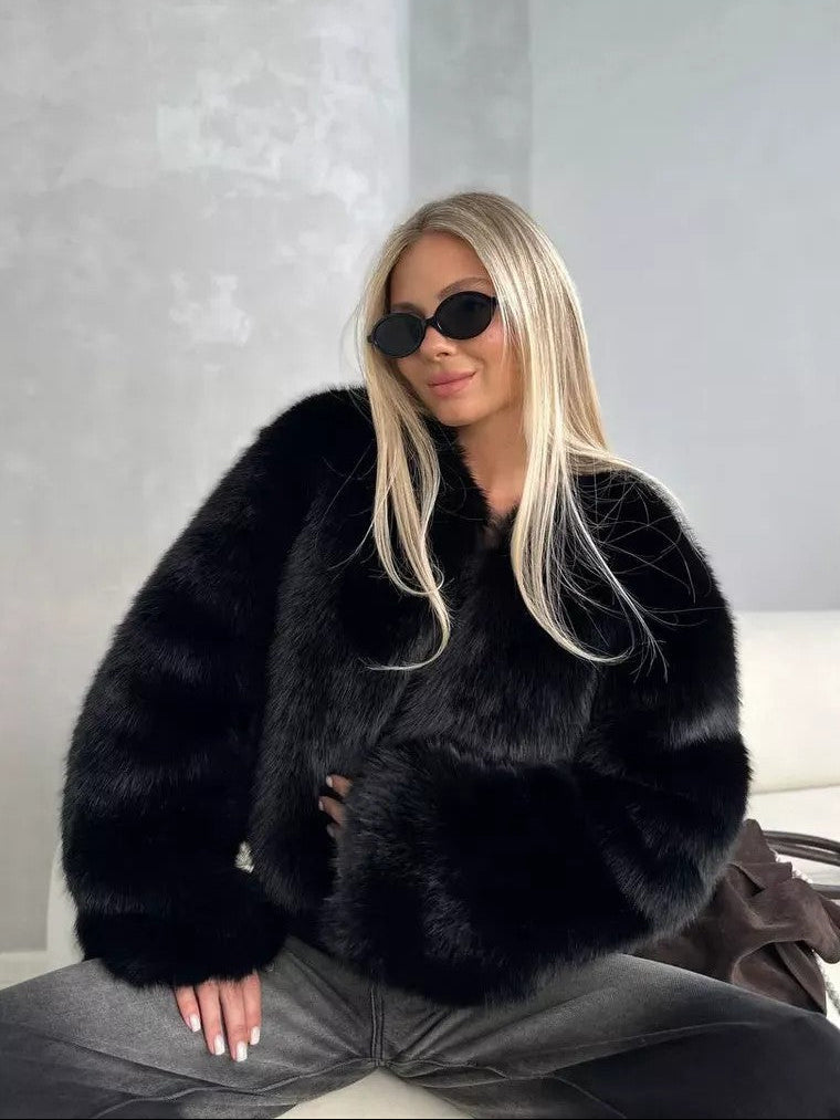 Melina Crop Winter Fur Cape