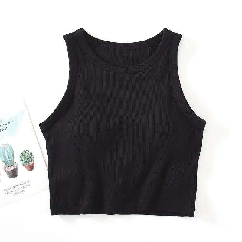 Nicole Tank Tops with Inbuilt Bra In Peach