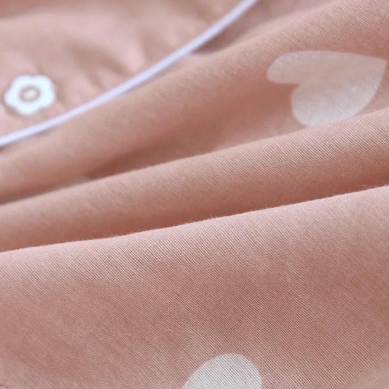 Rebecca Cute Cotton Nightsuits In Pink