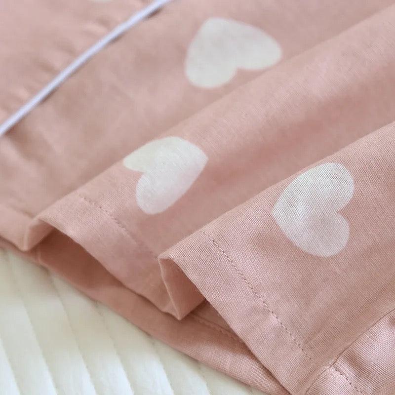 Rebecca Cute Cotton Nightsuits In Pink