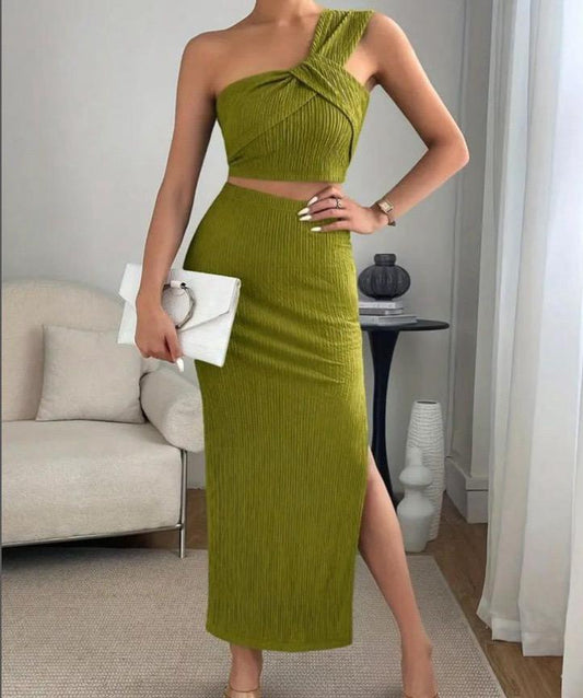 Senia Statement Coord Set In Olive