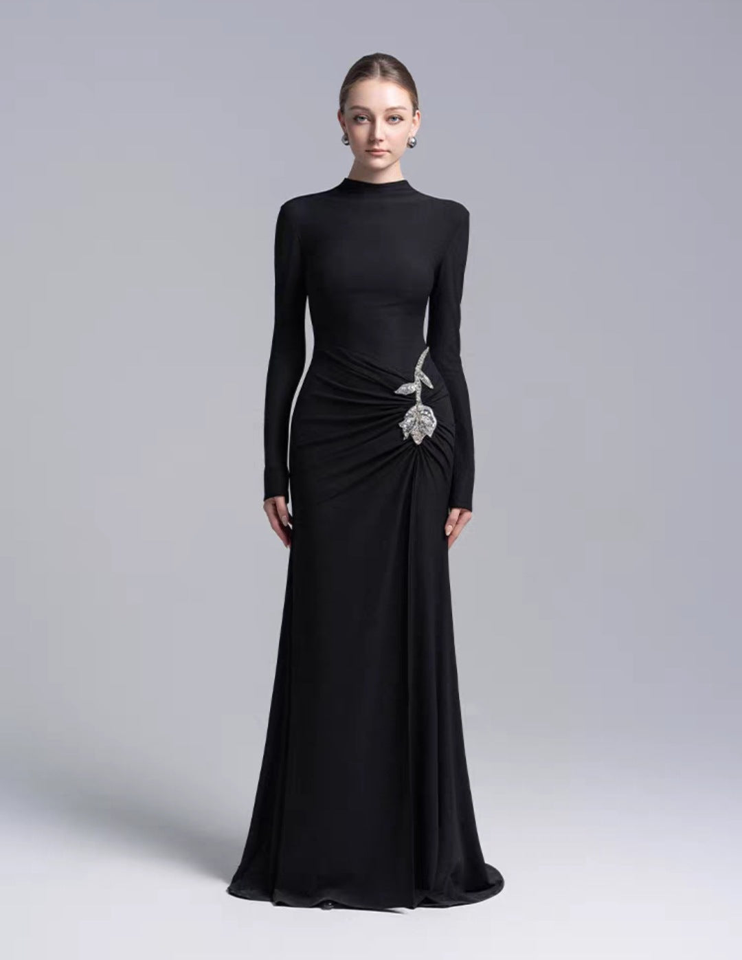Svea Embellished Slit Maxi Dress